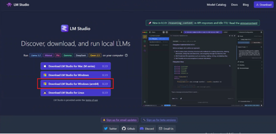 LM Studio, Windows on Snapdragon option